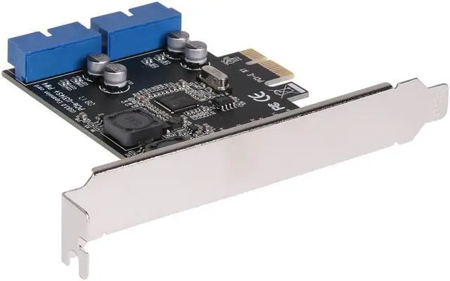 Alt view image 3 of 6 - USB 3.0 PCIE PCI Express Control Card Adapter Desktop Front PCIe Transfer USB3.0 19PIN Interface Adapter Card