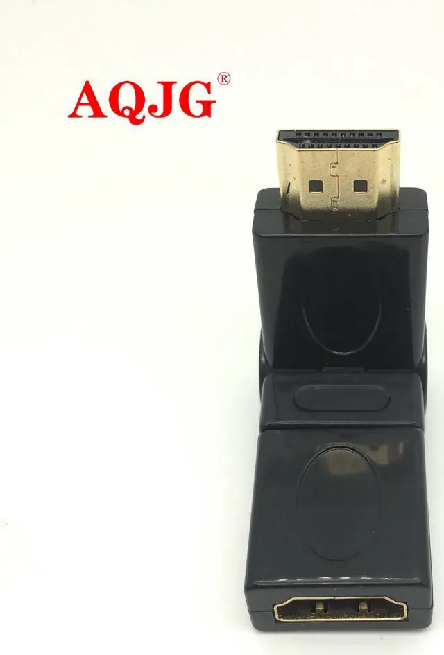 Main image of Sale Mini HDMI 1.4 Angled Type HDMI Male to Female 90 180 360 Degree Rotating Adapter Supports 720i 720p 1080i