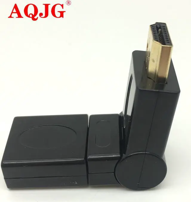 Alt view image 4 of 4 - Sale Mini HDMI 1.4 Angled Type HDMI Male to Female 90 180 360 Degree Rotating Adapter Supports 720i 720p 1080i