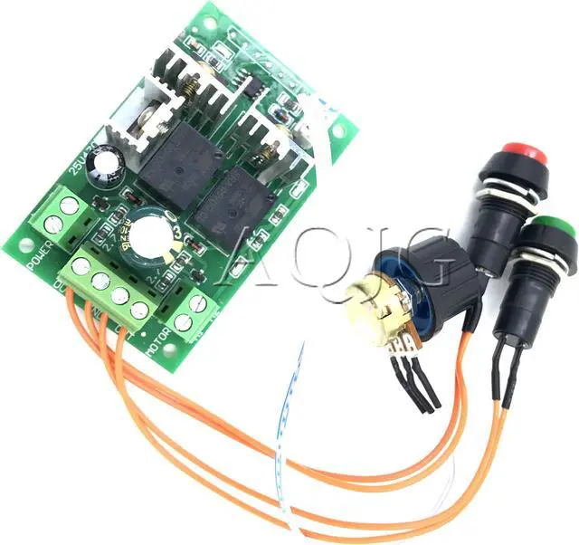 Main image of PWM dc motor speed controller 10A CW CCW Self reset digital display 0~100% adjustable drive module Input 6V~55V