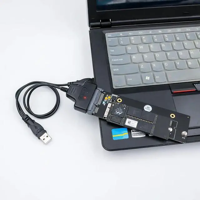 Alt view image 6 of 6 - For Macbook Air SSD Adapter for Apple Adaptador SSD M2 Adaptador SSD for Macbook Air A1466 M.2/M2 to SATA Adapter M.2/USB Cable
