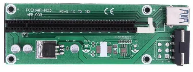 Alt view image 6 of 6 - PCI-E Graphics Card Riser USB3.0 Cable PCI-E 1X to 16X Extender for GPU BTC