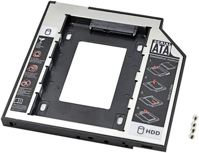 Alt view image 2 of 6 - HDD Caddy 9.5mm SATA 3.0 2.5" SSD HDD Case Hard Disk Drive Enclosure ODD Optical Bay