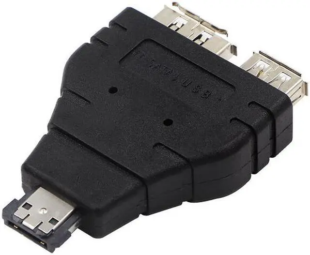 Alt view image 2 of 4 - Wholesale Power eSATA To eSATA + USB Combo Splitter Converter Adapter Connector Hard Disk Cable Dual Port Converters Universal