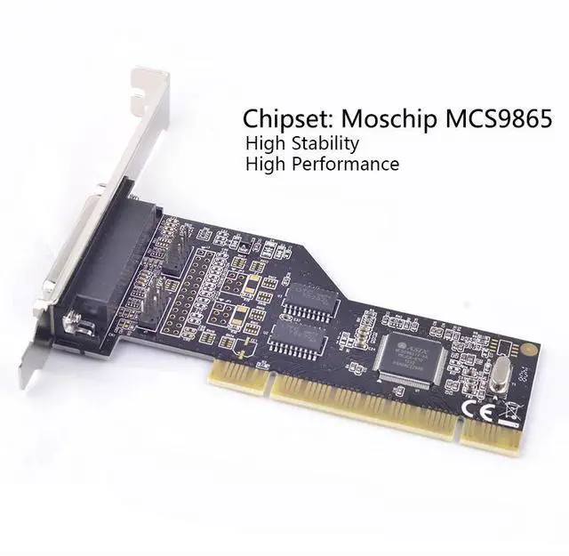 Alt view image 3 of 6 - Serial Parallel PCI Adapter 2 portDB9 RS232 DB25 25Pin Printer cable PCI  adapters RS-232 Converter Card