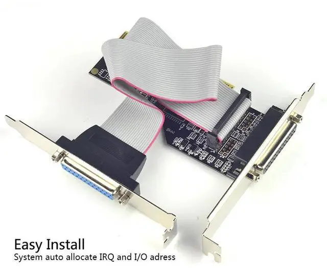 Alt view image 4 of 6 - PCI to 2 ports Parallel Port DB25 25Pin LPT Printer cable Adapter PCI Parallel Port DB25 25Pin LPT Printer cable Converter Card