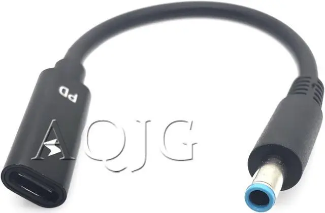 Alt view image 5 of 5 - Dc USB Type C USB C Female to 4.5*3.0 4.5x3.0mm with Pin Male Plug Converter Power Jack Connector Adapter for Hp Envy Ultrabook