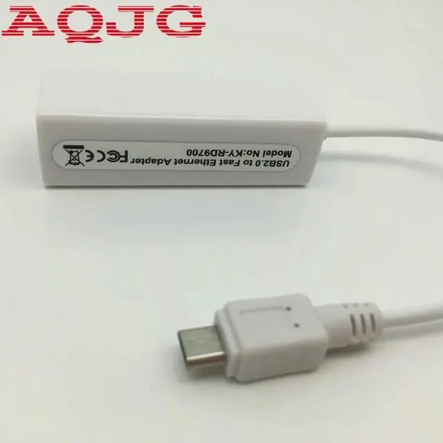 Alt view image 4 of 6 - Micro Mini 5pin USB To RJ45 10/100M Ethernet Network Adapter For SamsungTable PC  White also have Micro to rj45 Huawei