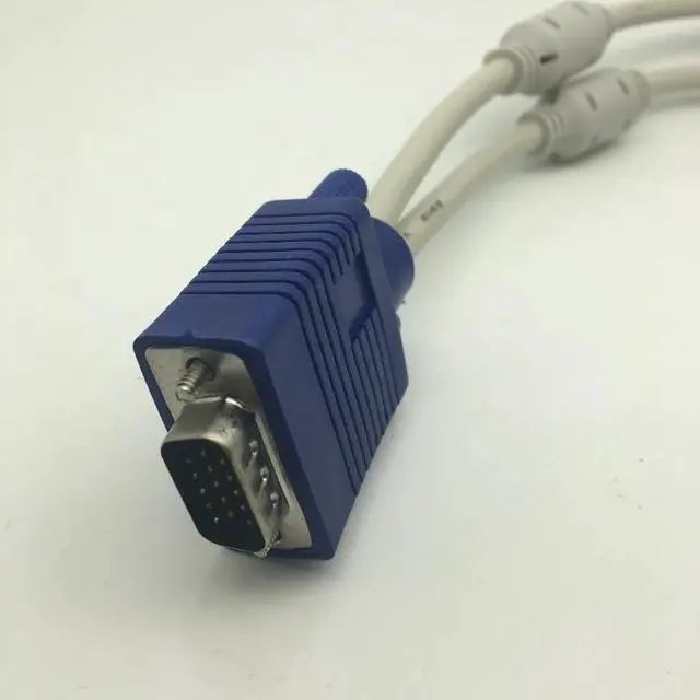Alt view image 3 of 6 - VGA 15 Pin PC SVGA Male to 2 Dual Double Female Monitor Y Adapter Splitter Cable 20cm Vga Male to Vga female Wholesale  computer