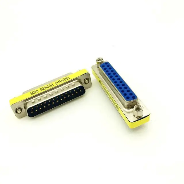 Alt view image 4 of 4 - DB25 Male to DB25 Female Mini Gender Changer Convert Adapter Connector  Male to Female db25 male to Male Female to Female