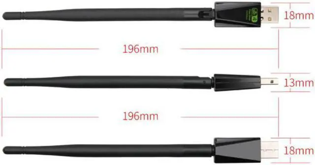 Alt view image 2 of 6 - 300M Free Driver USB Wireless Internet Cards WiFi Dongle Wireless Notework Card USB Wi Fi Receiver RTL8192FM Chip