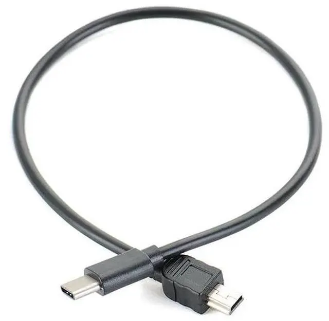 Alt view image 5 of 5 - 1pc USB Type-c to Mini USB Cable USB-C Male to Mini-B Male Converter Adapter Lead Data Cable 30cm