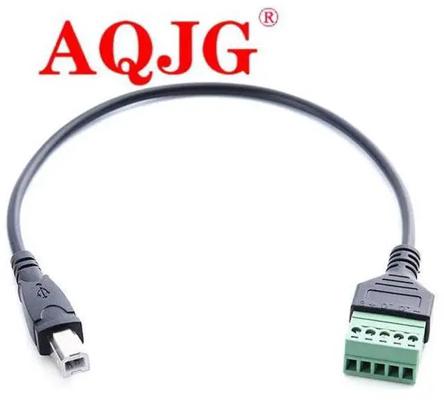 Alt view image 3 of 3 - USB B  revolution green terminal solderless head printer public cable  data signal transmission extension cord