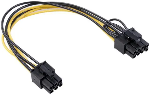 Alt view image 4 of 6 - PCI Express PCIE PCI-e 6 pin Female to PCI-E 6+2 8 pin Female GPU Power Cable Splitter Adaptor Adapter Converter 20CM