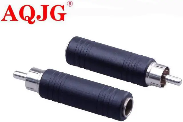 Main image of 1pcs 6..35mm Female Audio Socket to RCA Male Plug 6.35 to rca Plug jack Adapter Connector for For Microphone
