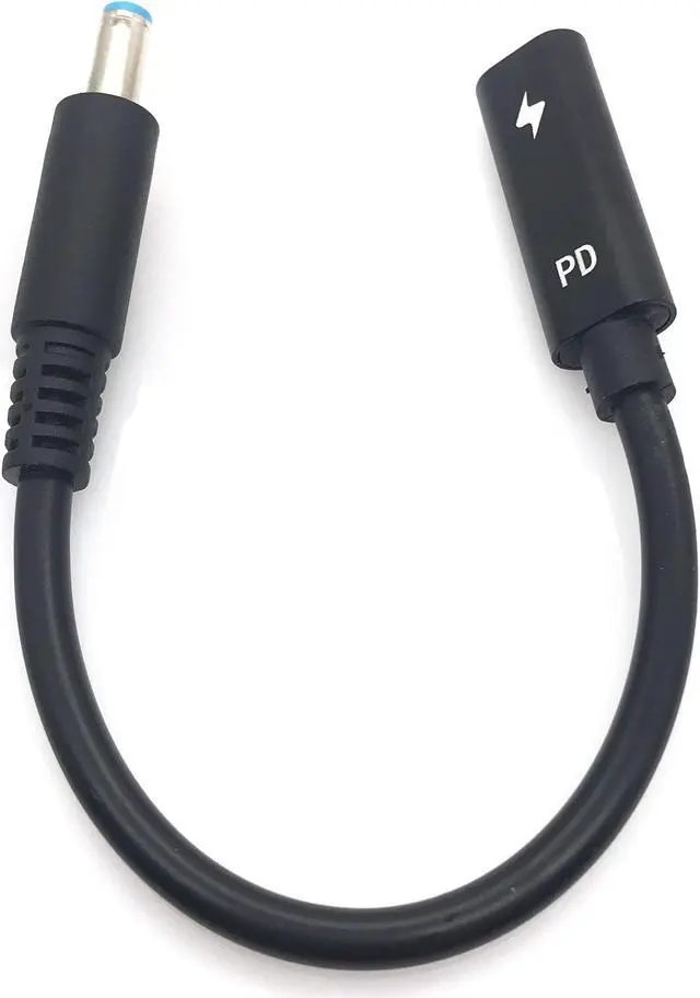 Alt view image 2 of 5 - Dc USB Type C USB C Female to 4.5*3.0 4.5x3.0mm with Pin Male Plug Converter Power Jack Connector Adapter for Hp Envy Ultrabook