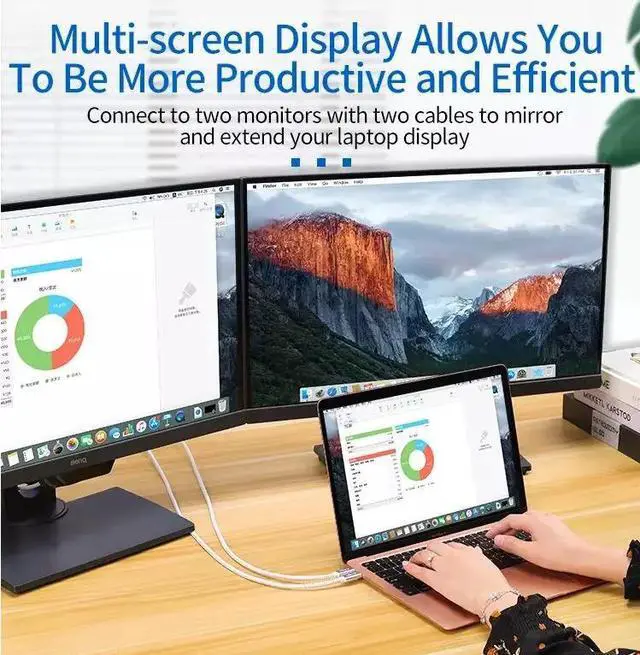 Alt view image 6 of 6 - 4K 60Hz USB-C USB 3.1 Type C to HDMI-compatible  Cable adapter with aluminum shell