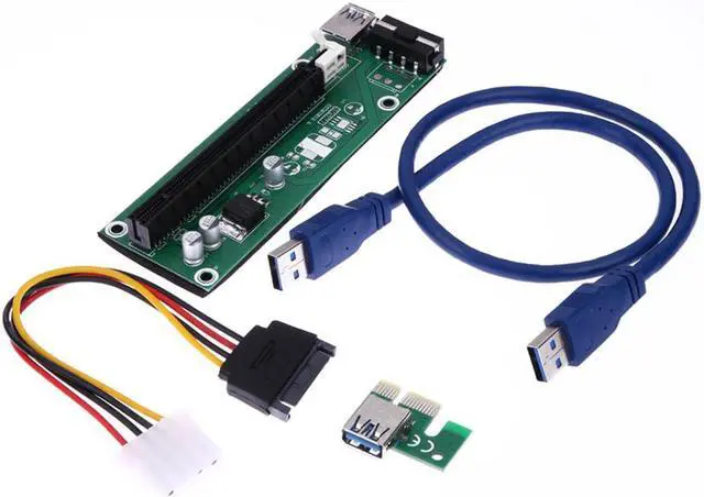 Main image of PCI-E Graphics Card Riser USB3.0 Cable PCI-E 1X to 16X Extender for GPU BTC