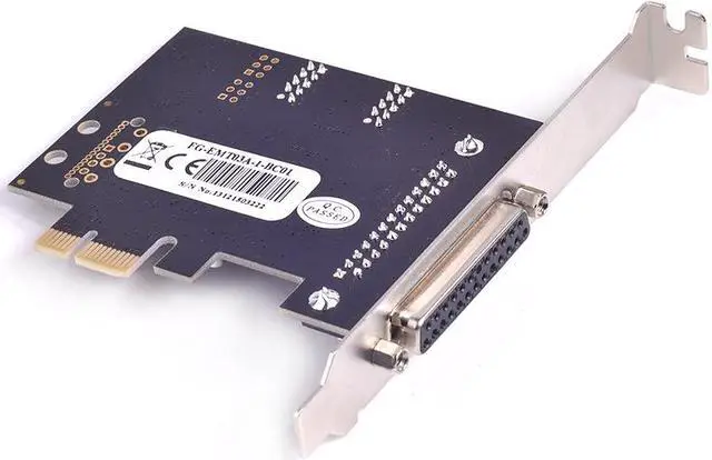 Alt view image 6 of 6 - Adapter Serial DB9 RS232 Parallel DB25 PCI-e Adapter 2 port Serial DB9 RS232 Parallel DB25 to PCI-e RS-232 DB25 25Pin Converter