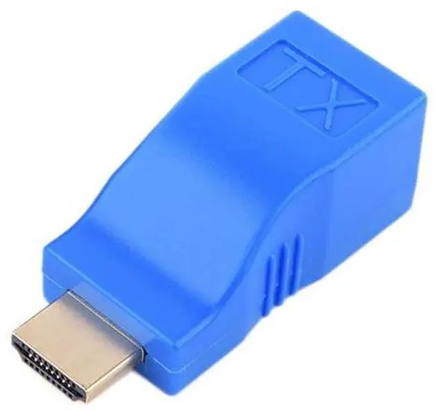 Alt view image 2 of 6 - HDMI Extender 1080P RJ45 Ports LAN Network HDMI Extension up to 30m Over CAT5e/6 UTP LAN Ethernet Cable for HDTV Monitor 1 Pair