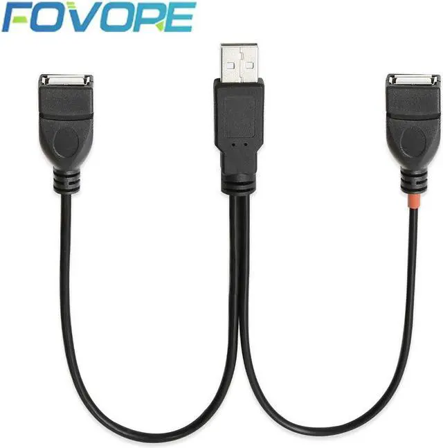 Main image of USB 2.0 A Male to Dual USB Female Data Hub USB Splitter Cable USB Charging Power Adapter Cable Extension for Laptop