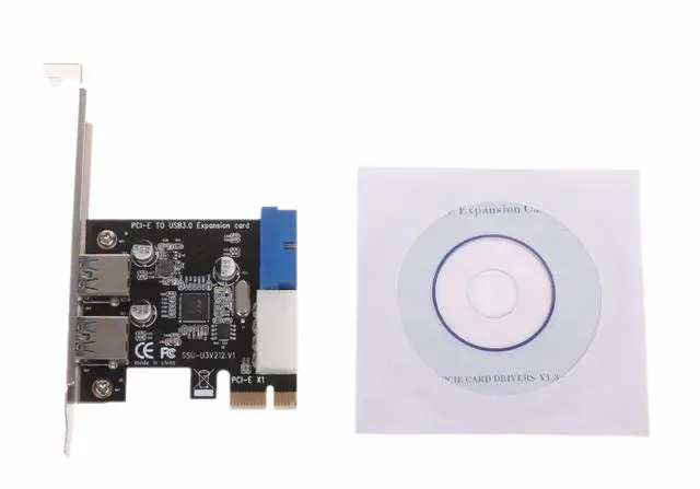 Alt view image 3 of 6 - 2 Ports PCI Express USB 3.0 Front Panel with Control Card Adapter 4-Pin & 20 Pin Brand
