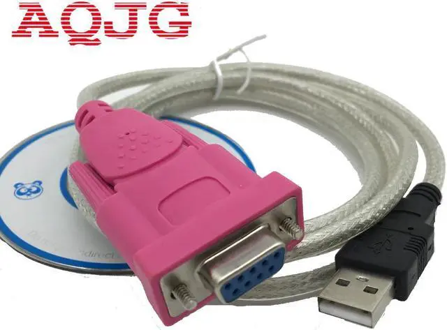 Main image of Usb Rs232 Female cable USB to DB9 female  serial port holes 9 holes COM Computer cable 1.5m  with the CD driver  Whoesale