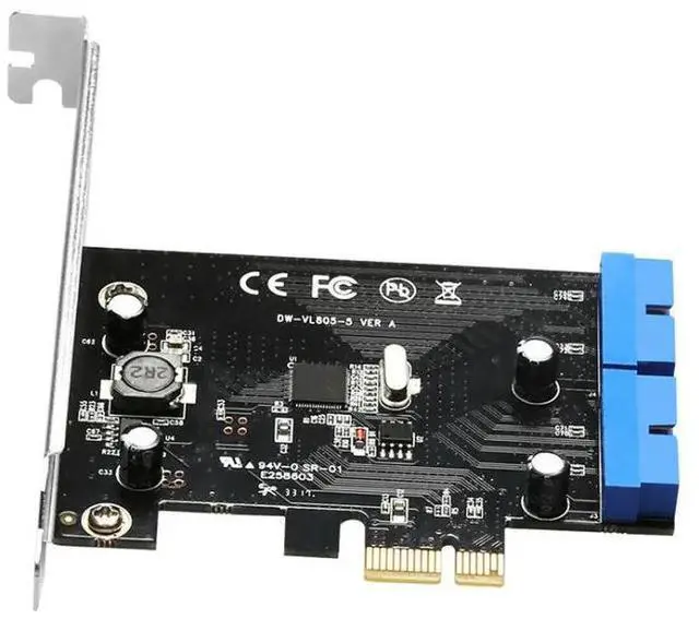 Alt view image 6 of 6 - Super Speed  PCIE to  USB 3.0 Expansion Card With Dual  20pin motherboard Connector PCI express  adapter For Desktop PC
