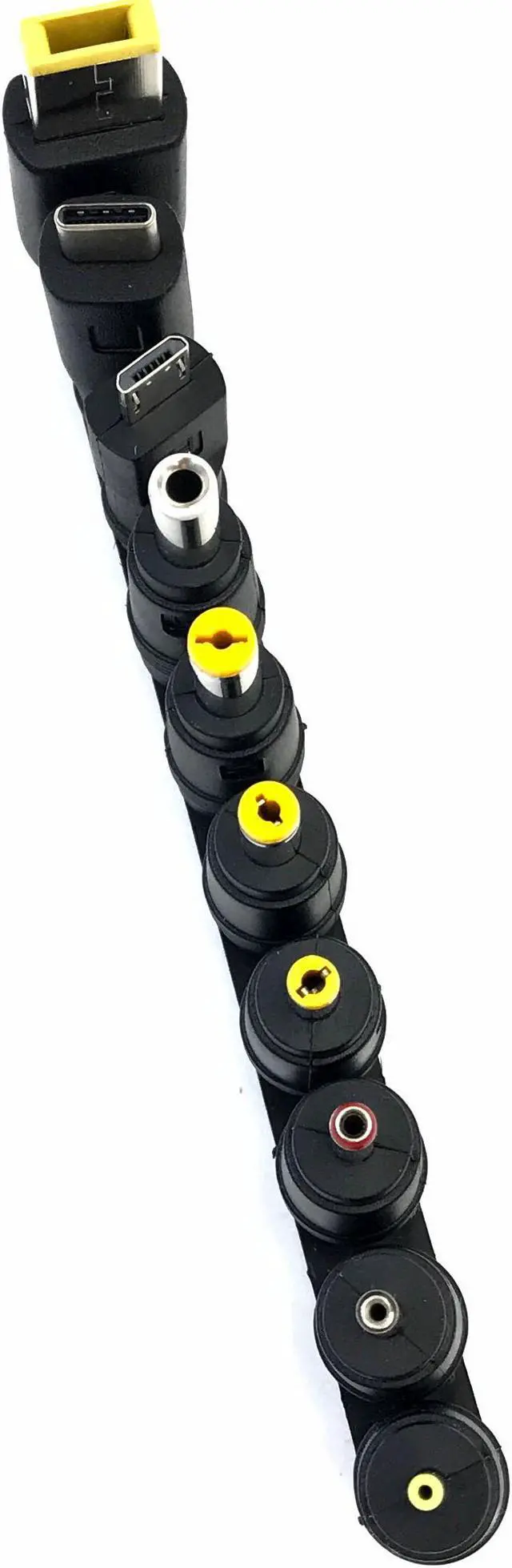 Alt view image 2 of 3 - 10 in 1 5.5X 2.1 MM DC power jack female plug adapter Connectors to 6.3 6.0 5.5 4.8 4.0 3.5 2.5 2.1 1.7 1.35 Male Tips adaptor