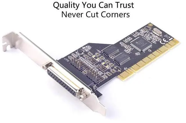 Alt view image 2 of 6 - Serial Parallel PCI Adapter 2 portDB9 RS232 DB25 25Pin Printer cable PCI  adapters RS-232 Converter Card