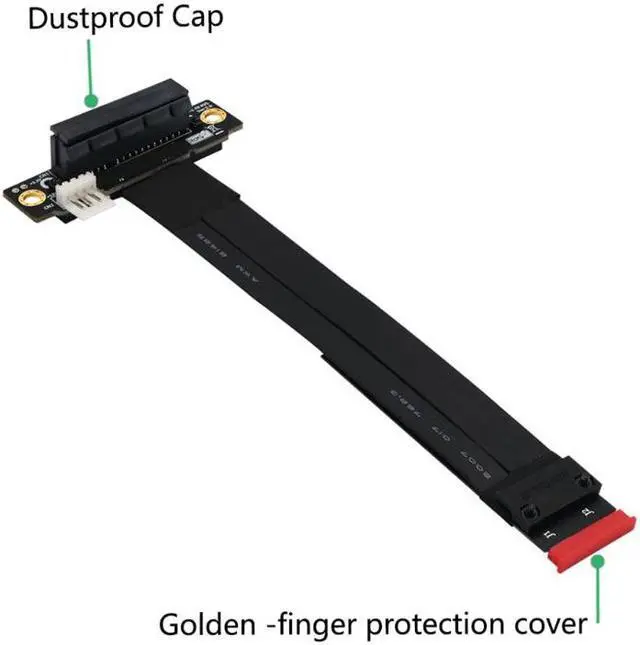 Alt view image 4 of 6 - Riser PCIe x4 3.0 PCI-E 4x To M.2 NVMe M Key 2280 Riser Card Gen3.0 Cable M2 Key-M PCI-Express Extension cord 32G/bps