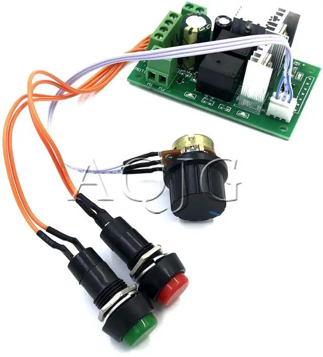 Alt view image 3 of 5 - PWM dc motor speed controller 10A CW CCW Self reset digital display 0~100% adjustable drive module Input 6V~55V