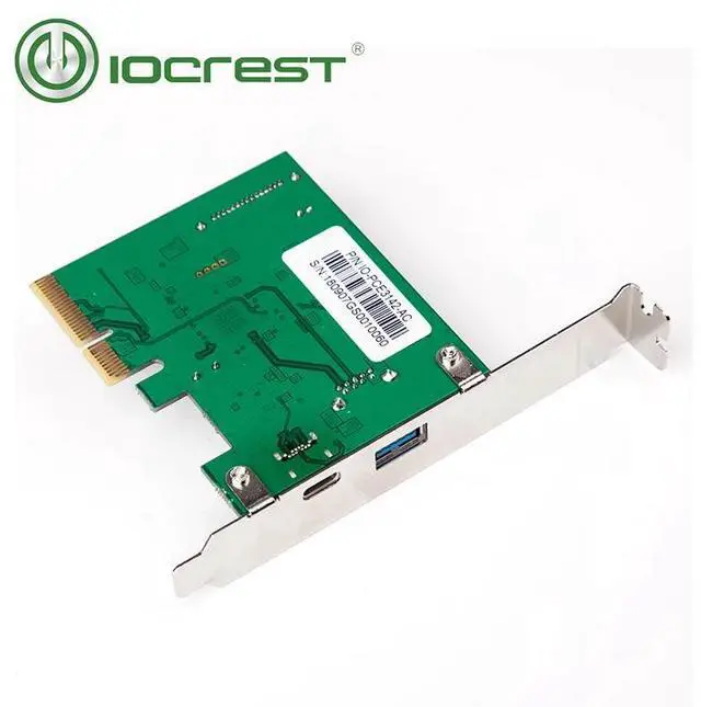 Alt view image 5 of 5 - IOCREST PCI Express to USB3.1 USB-C+ USB3.1 Type-A host controller card up to USB3.1 Gen-II 10Gbps supper speed+ ASM3142 Chipset