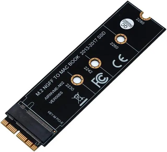 Alt view image 2 of 6 - M.2 NVME SSD Convert Adapter Card for Upgrade MacBook Air (2013-2017)