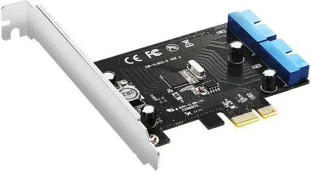 Alt view image 2 of 6 - Super Speed  PCIE to  USB 3.0 Expansion Card With Dual  20pin motherboard Connector PCI express  adapter For Desktop PC