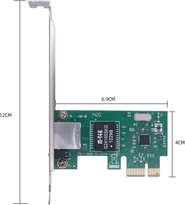 Main image of Drive-Free PCIE 1X Interface Expansion Card PCI-E Gigabit Wireless Wired Network Card