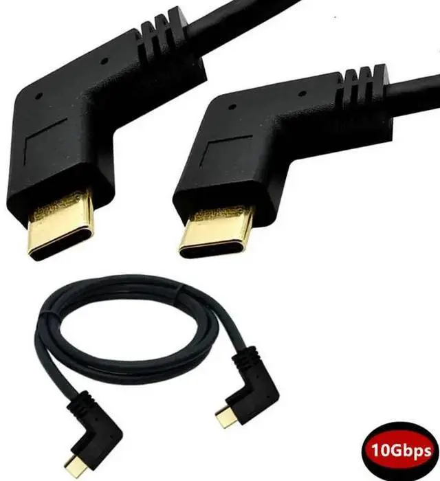 Alt view image 3 of 4 - 90° Angle  usb 3.1 Type C to usb-C Cable (5A)  type-c  Quick Charger and data cable