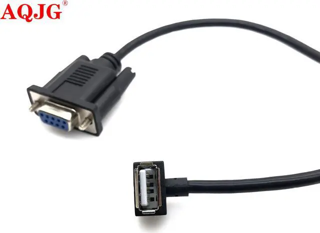 Alt view image 2 of 3 - RS232 DB9 Female to USB 2.0 A Female Serial Cable Adapter Converter 8" Inch 25cm