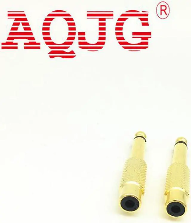 Alt view image 3 of 4 - 6.35 Stereo Male Plug to RCA Female Jack Adapter Plug