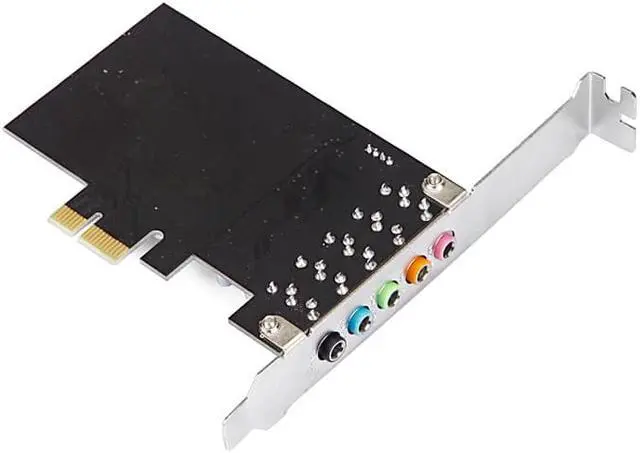 Alt view image 3 of 6 - Sound card PCIE  5.1 channels CMI8738 Chipset Audio Digital  interface PCI Express SoundCard