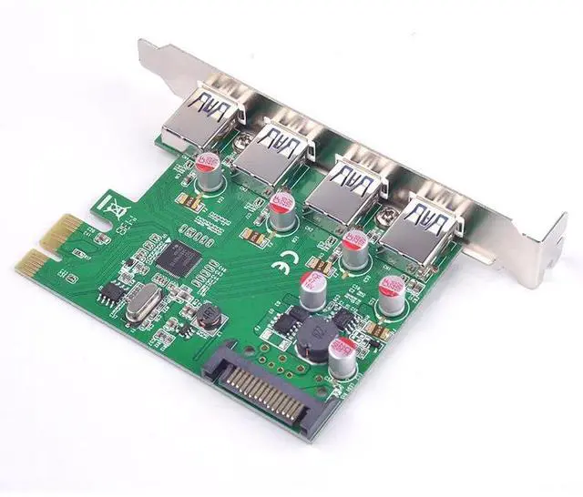 Alt view image 5 of 6 - USB port PCI e card adapter PCI express to USB 3.0 4 ports Adapter Expansion Card USB3 to PCI-e Converter NEC chip