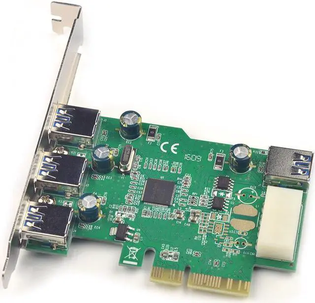 Alt view image 2 of 6 - USB 3.0 PCI-e expansion Card PCIe USB3.0 adapter 3 external + 1 internal USB PCI express converter Support charging etron chip