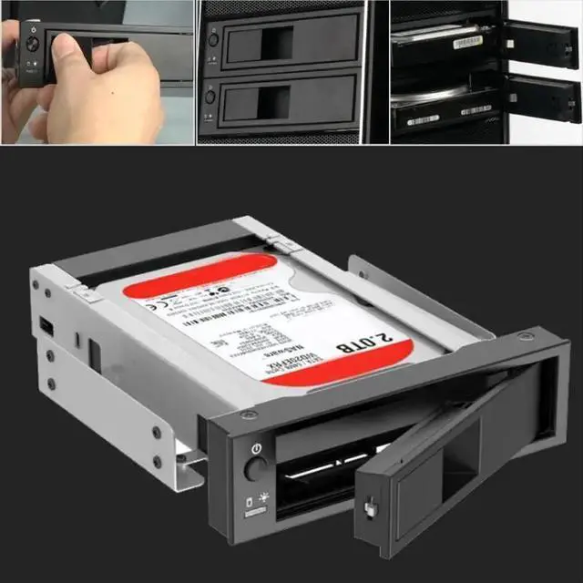 Alt view image 4 of 6 - 3.5 inch Internal SATA HDD Mobile Rack Bay Hard Drive Mounting Tray Bracket Adapter Holder HDD Enclosure