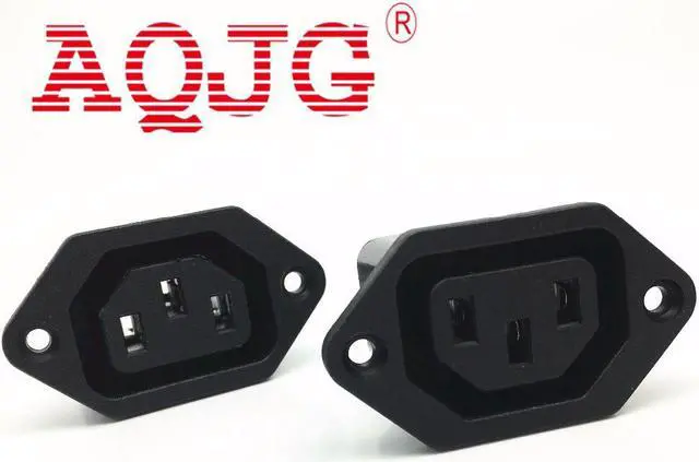 Main image of Chassis Female 15A/250V 3PIN 05231 AC IEC C13 C14 Inline Socket Plug Adapter Mains Power Connector Power Supply Output Outlet
