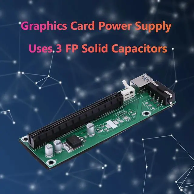 Alt view image 3 of 6 - PCI-E Graphics Card Riser USB3.0 Cable PCI-E 1X to 16X Extender for GPU BTC