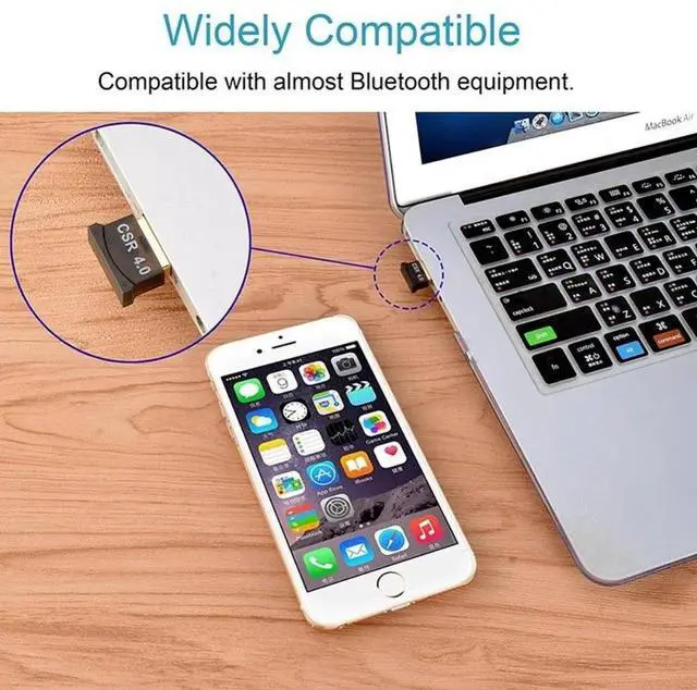 Alt view image 2 of 6 - INIOICZMT Mini Bluetooth CSR4.0 Adapter USB Bluetooth Adapters Wireless For Windows 7 PC Laptop Bluetooth Receiver Transmitte
