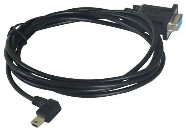 Alt view image 5 of 5 - Angled Mini USB 2.0 Male to RS232 DB9 9Pin Female Adapter Extension  Cable 6Ft 1.8m