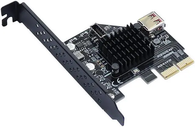 Alt view image 2 of 6 - Add on card PCI Express 3.0 USB 3.1 PCI-E Card PCIe USB Adapter Raiser Type-E USB3.1 gen2 10gbps+USB2.0 Expansion Card