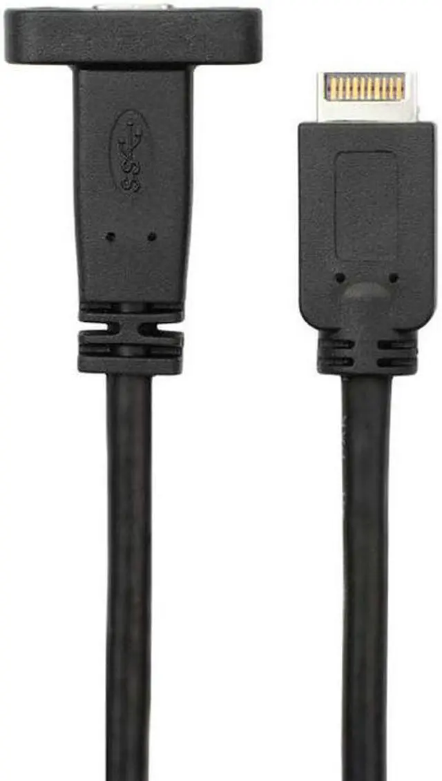 Alt view image 4 of 6 - Great-Q usb3.1 USB 3.1 Front Panel Header type-e Type E to USB-C Type-C C Female Extension Cable 50cm  with Panel Mount Screw
