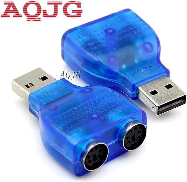 Main image of USB TO PS2 PS/2 Adapter Keyboard Mouse to USB Converter Adapter Adaptor Connector for  Computer  Laptop Usb2.0  Blue